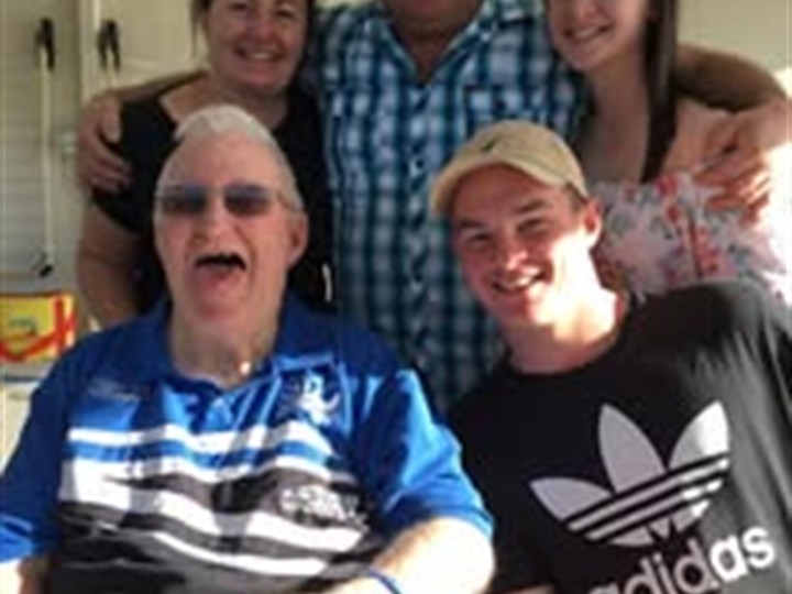 Client with family and companion support
